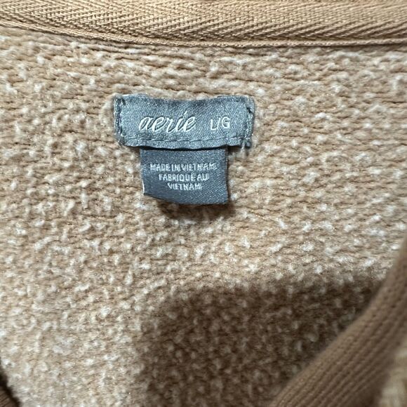 Aerie hoodie light pink Peach Size Large Oversized Boxy Fit Cozy - Picture 6 of 8